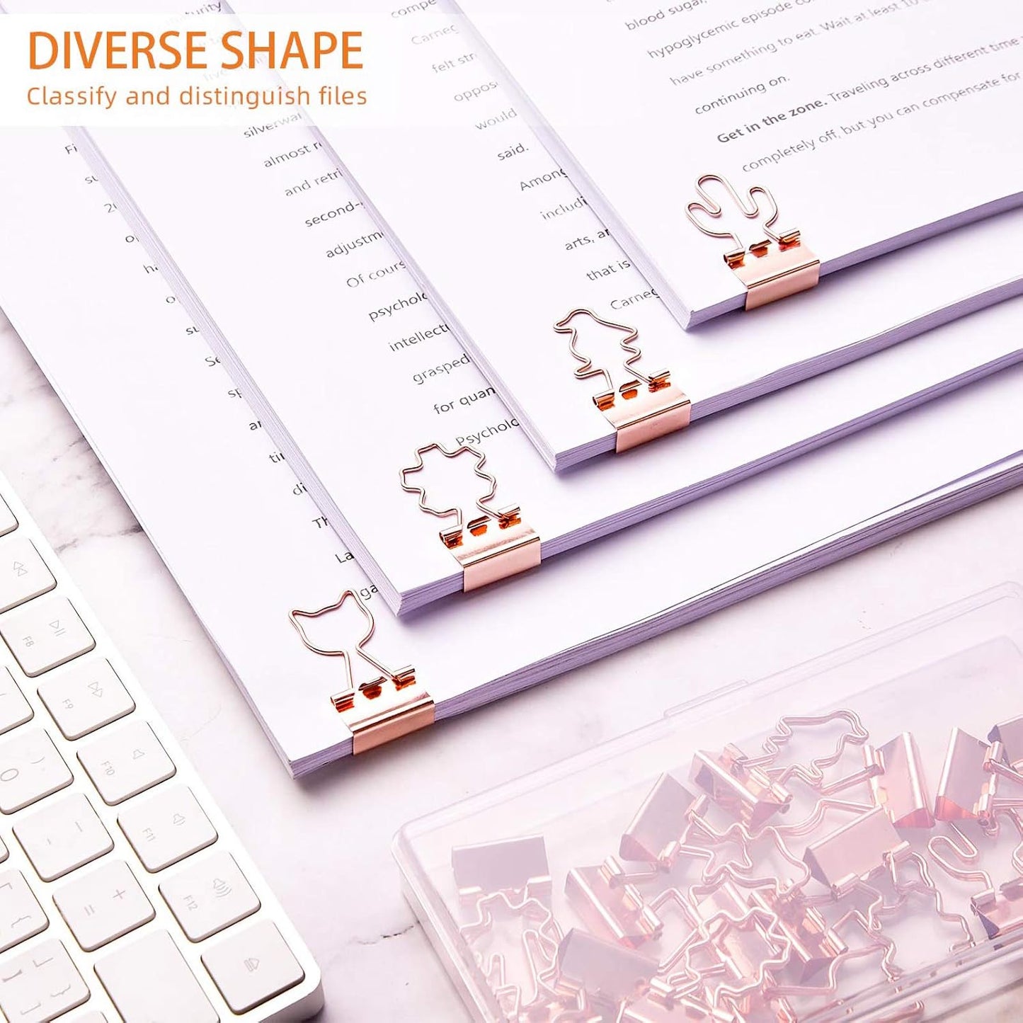 Ring binder - Suitable for office and school - Multifunctional - Rose gold - 24 pieces V1189-HB001HWI000022