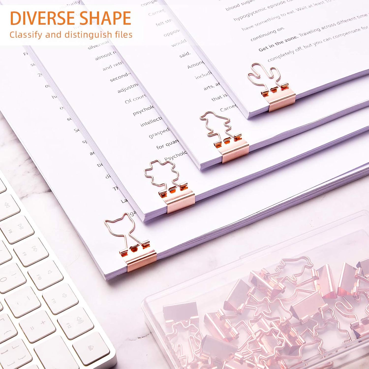 Ring binder - Suitable for office and school - Multifunctional - Rose gold - 24 pieces V1189-HB001HWI000022