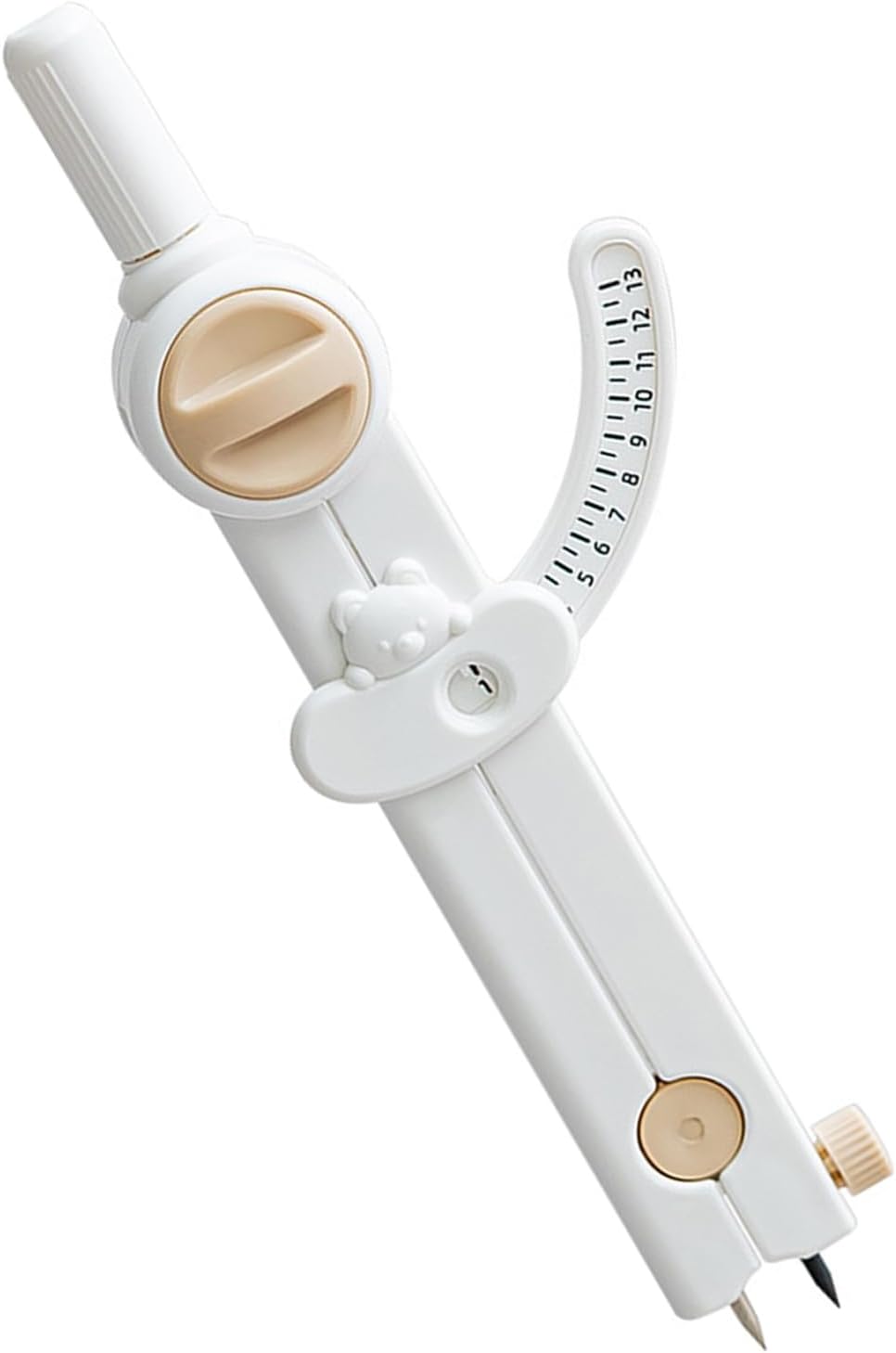 Compass - for drawing circles - adjustable scale - white - 1 piece V1189-HB001HWI000026