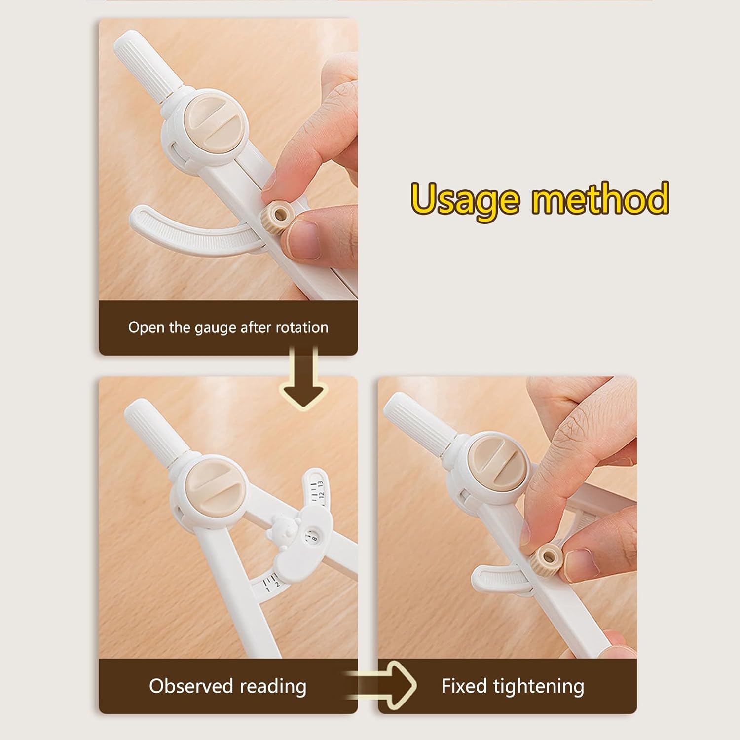 Compass - for drawing circles - adjustable scale - white - 1 piece V1189-HB001HWI000026