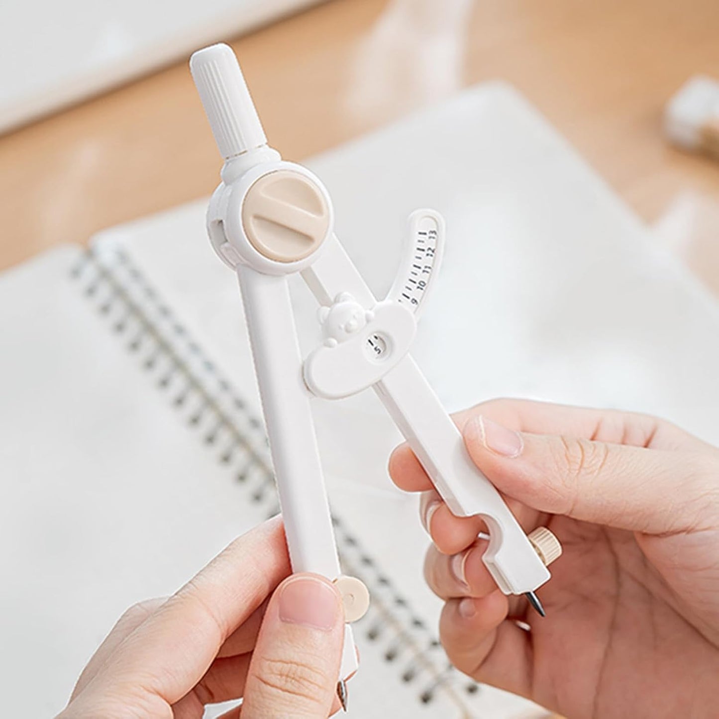 Compass - for drawing circles - adjustable scale - white - 1 piece V1189-HB001HWI000026