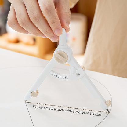 Compass - for drawing circles - adjustable scale - white - 1 piece V1189-HB001HWI000026