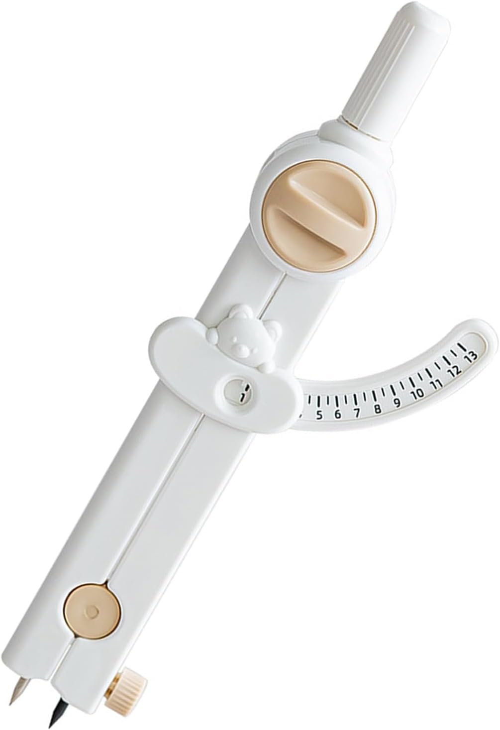 Compass - for drawing circles - adjustable scale - white - 1 piece V1189-HB001HWI000026