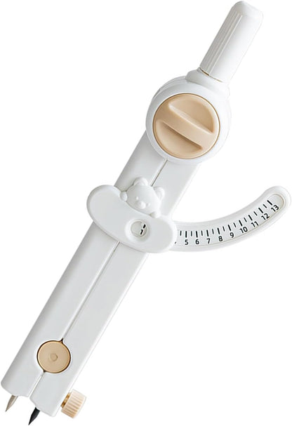 Compass - for drawing circles - adjustable scale - white - 1 piece V1189-HB001HWI000026