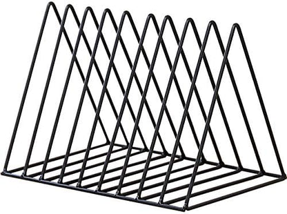 Bookends - Metal Stand - Folder - Black 9-Grid - 1 Pack V1189-HB001HWI000035
