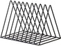 Bookends - Metal Stand - Folder - Black 9-Grid - 1 Pack V1189-HB001HWI000035