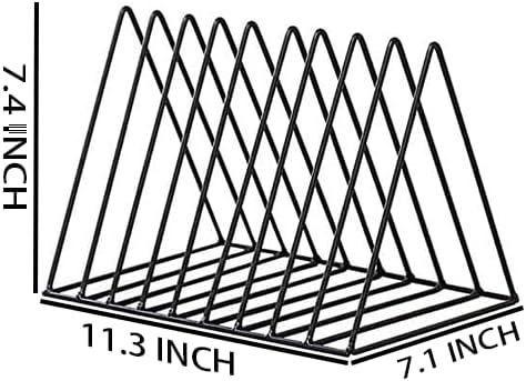 Bookends - Metal Stand - Folder - Black 9-Grid - 1 Pack V1189-HB001HWI000035