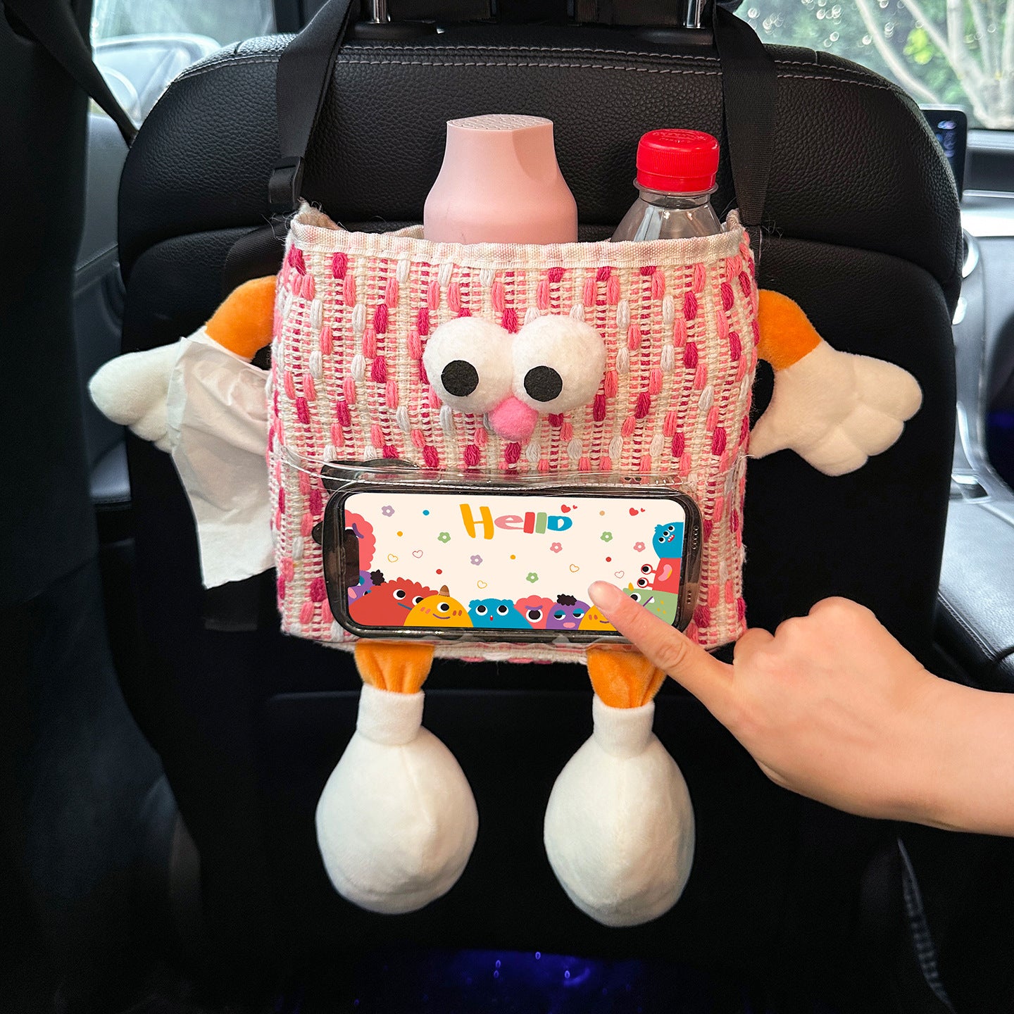 Car Key Box - Fun storage box for the car with hanging compartment - Scratch-resistant storage bag for the V1189-HB001HWJ000004