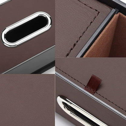 Car Key Box - Car Tissue Box - Includes 2 Cup Holders - Includes Hook - PU Leather - Waterproof, V1189-HB001HWJ000005