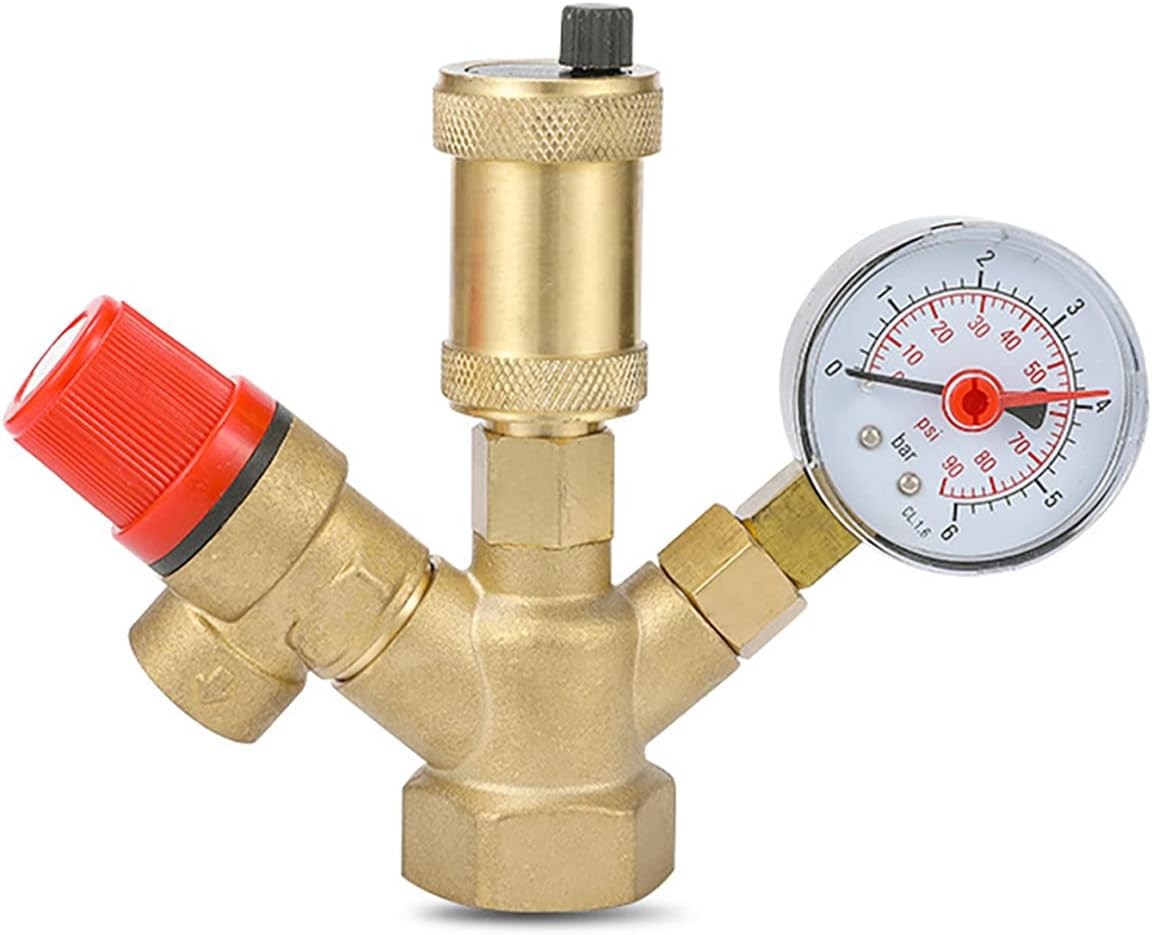 Water pressure regulator DN25 Pressure regulator Brass boiler valve set V1189-HB001HWR000036