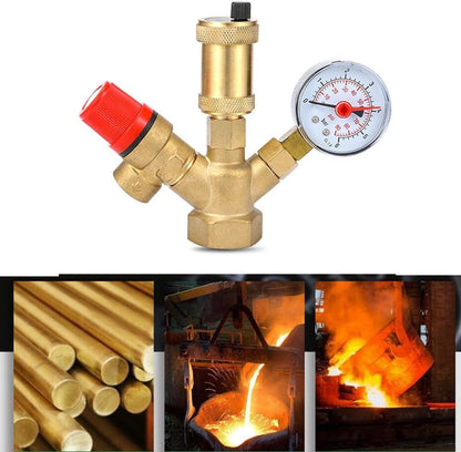 Water pressure regulator DN25 Pressure regulator Brass boiler valve set V1189-HB001HWR000036
