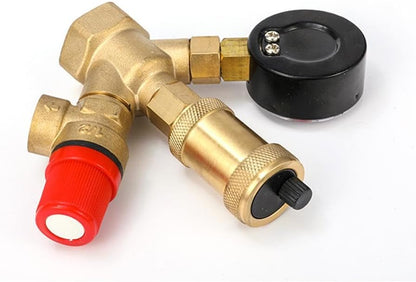 Water pressure regulator DN25 Pressure regulator Brass boiler valve set V1189-HB001HWR000036