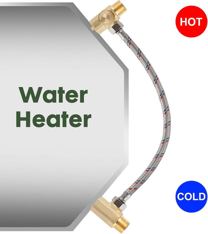 Brass 3-way bypass valve for boiler kits, 1/2" NPT connections V1189-HB001HWR000037