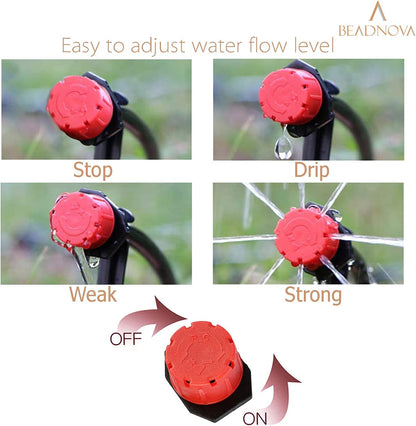 Drip Irrigation Emitters 50 Pieces Irrigation Drippers 360 Degree System Emitters Sprinklers Drip Irrigation V1189-HB001HWR000038