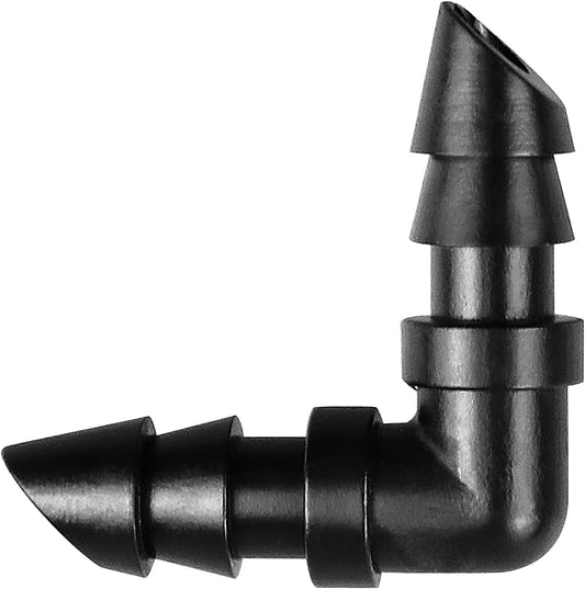 50 pieces drip irrigation 1/4' barb elbow fittings, barb connectors fit universal 1/4 inch hoses, irrigation V1189-HB001HWR000061