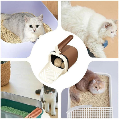 Cat Litter Scoop - Large Capacity - Cat Litter Scoop and Cat Poop Box 2-in-1 - Cleaning Tool - 1 Pack V1189-HB001HWR000101