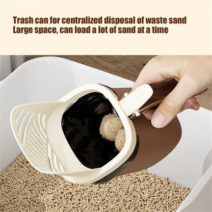 Cat Litter Scoop - Large Capacity - Cat Litter Scoop and Cat Poop Box 2-in-1 - Cleaning Tool - 1 Pack V1189-HB001HWR000101