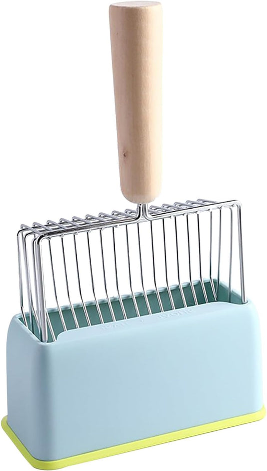 Cat Litter Scoop - Metal Scoop for Large Cats - with Foot - Living Room - Blue - 1 Pack V1189-HB001HWR000103
