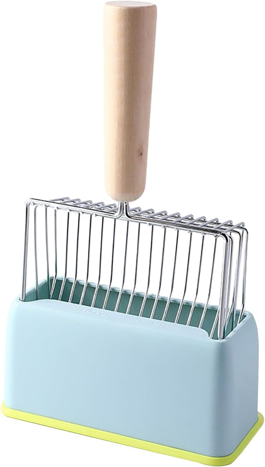 Cat Litter Scoop - Metal Scoop for Large Cats - with Foot - Living Room - Blue - 1 Pack V1189-HB001HWR000103