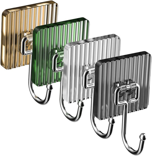 Self-adhesive Nail - nail-free kitchen and bathroom hooks - metal coat rack, wall coat hooks - decorative V1189-HB001HWT000001