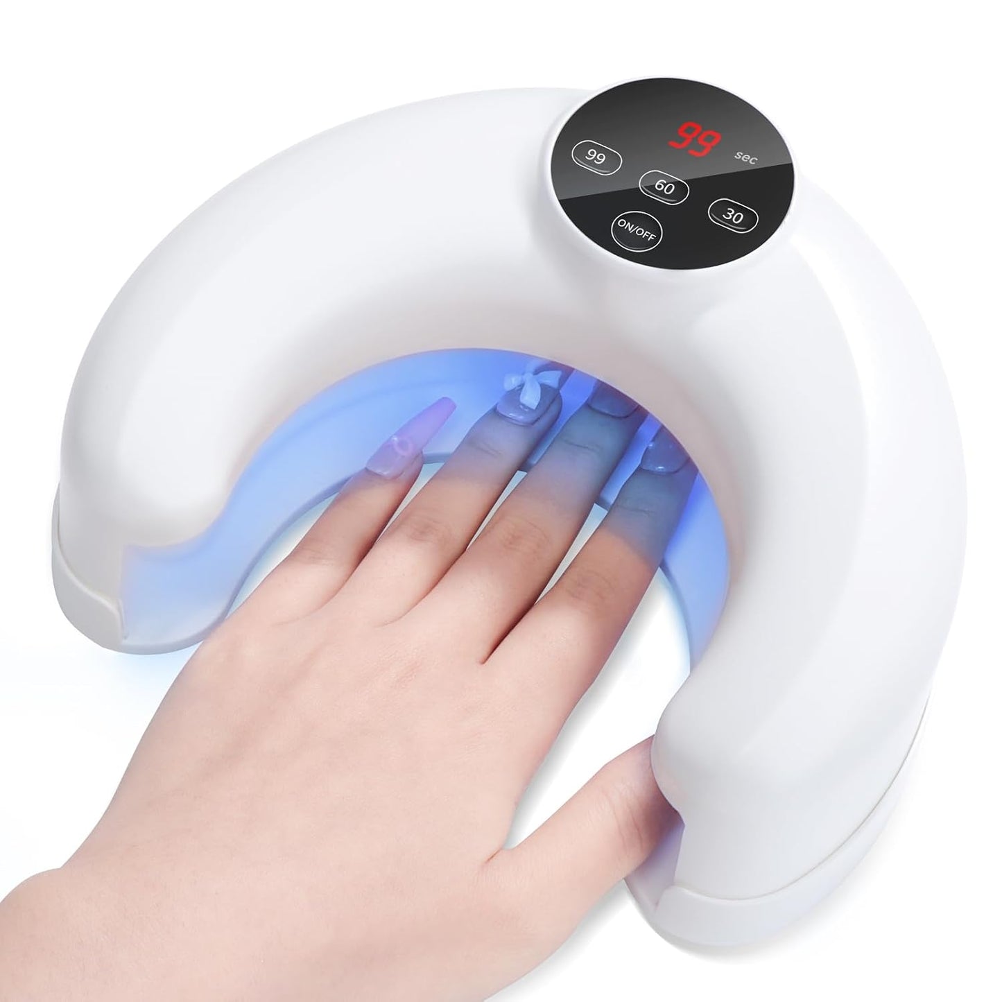 Advanced 45W UV Nail Lamp: UV Light for Gel Nails Smart Sensor Flash Cure Lamp Nail Lamp 20S Fast Curing LCD V1189-HB001HWU000074
