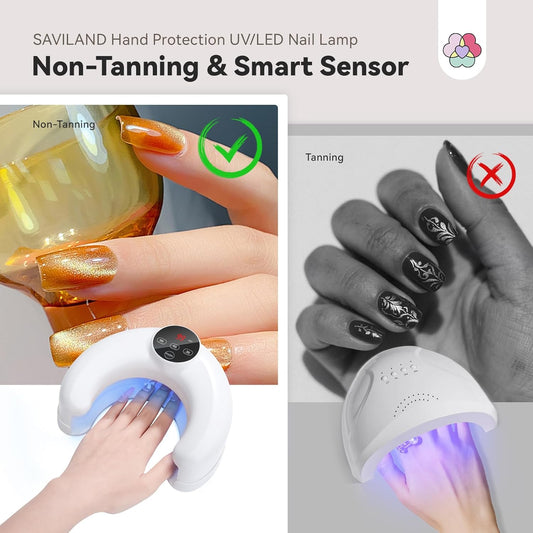 Advanced 45W UV Nail Lamp: UV Light for Gel Nails Smart Sensor Flash Cure Lamp Nail Lamp 20S Fast Curing LCD V1189-HB001HWU000074