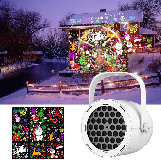 Christmas Projector Lights - LED Snowflake Projector Light with USB Power for Living Room, New Year, Party, V1189-HB001HWU000079