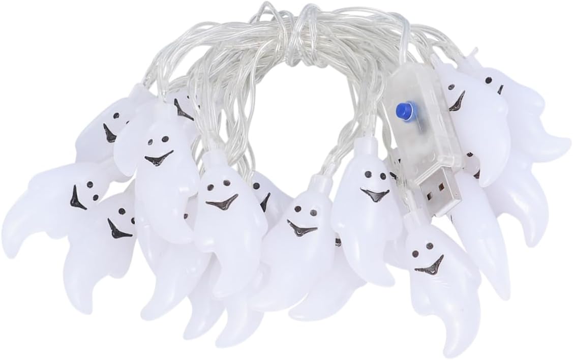 pc. LED Ghost String Light for Halloween Lights, USB Powered, Flashing Modes, Decorative Lighting for Home V1189-HB001HWU000080
