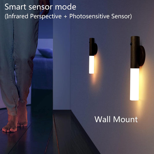 Night light with motion sensor, indoor lamp with LED, magnetic and portable lighting, no plug, USB charging V1189-HB001HWU000087