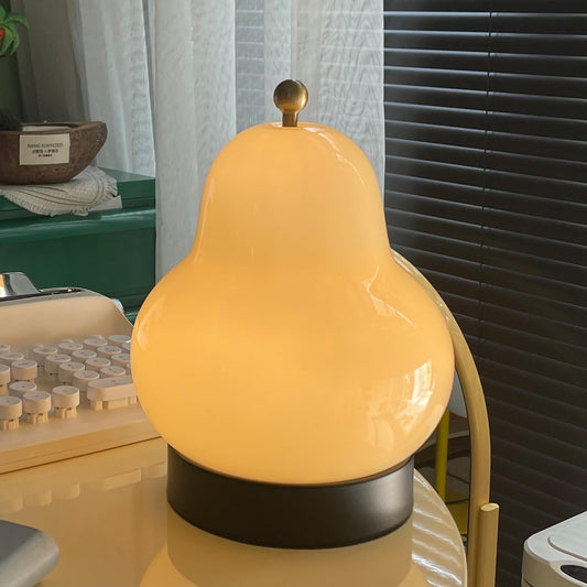 5W LED Portable Night Light, French Retro Milky Pear Shaped Gourd Table Lamp, Dimmable Color Changing Desk V1189-HB001HWU000091