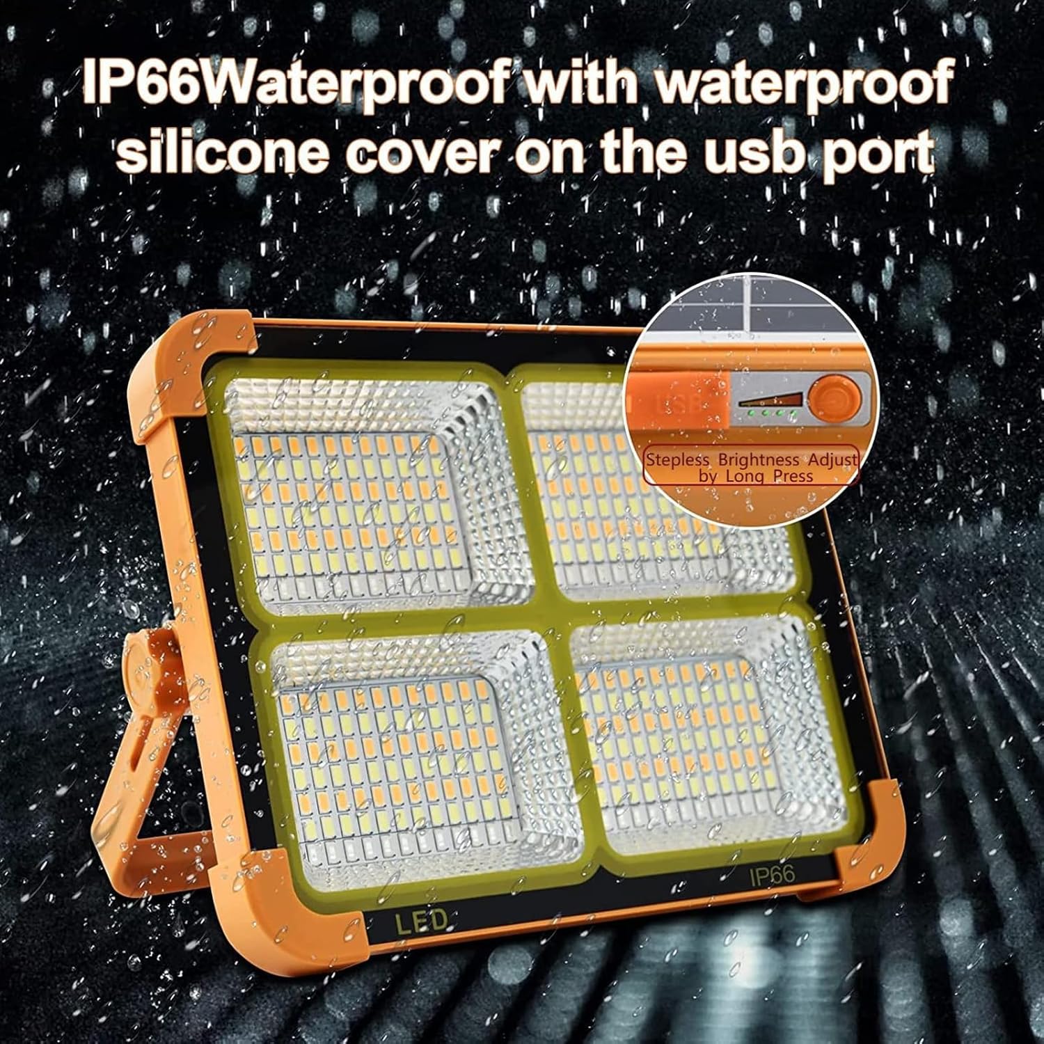 Solar Powered Outdoor Lamp - Portable - USB Rechargeable - Multifunctional - 1 Pack V1189-HB001HWU000100