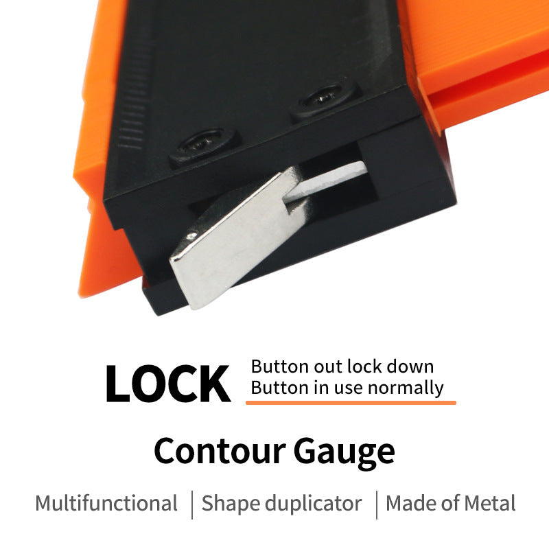 Contour irregular shape ruler contour gauge copy ruler with lock woodworking measurement shape ruler arc V1189-HB001WSRF00003