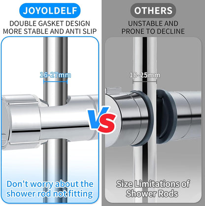Shower Head Holder - Universal 16-27mm Connection - Adjustable Height - 360 Degree Rotatable V1189-HB001WSRF00010