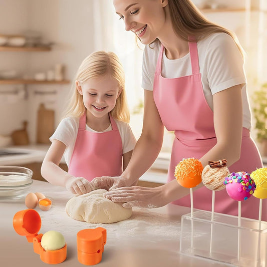 Cake Pop Mold, 3D Printed Cake Pop Mold for Home Baking - Non-Stick Backing Bakeware for Desserts, Clay, V1189-HB001WSRG00002