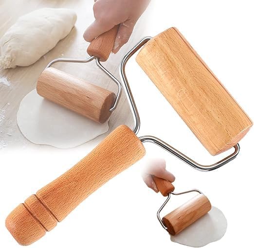 Beech Rolling Pin Double-Sided Wooden Flour Dumpling Wrapper Roller Rolling Pin Hand-Held Baking Tools / 117 V1189-HB001WSRG00004