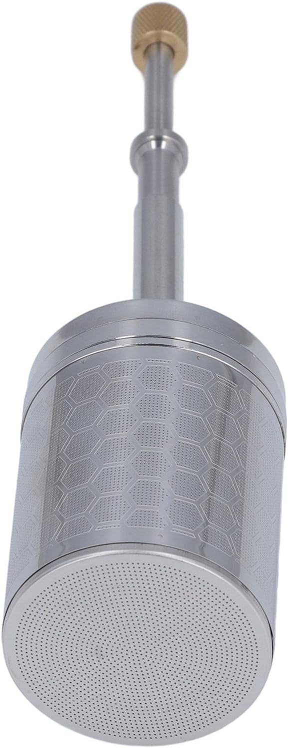 Coffee and Tea Maker, Stainless Steel Plunger Coffee Egg Maker, Spring-Driven Strainer Reusable Coffee V1189-HB001WSRG00006