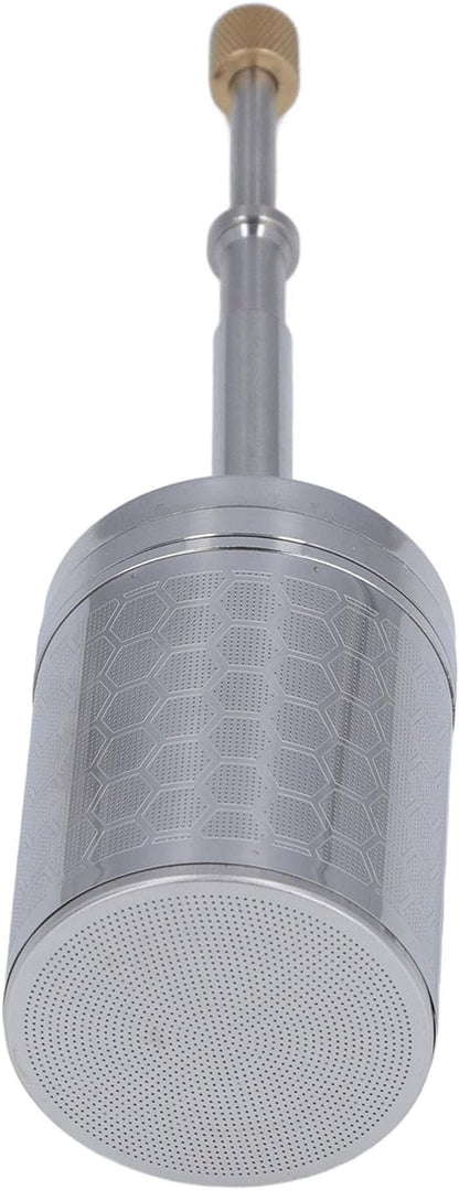 Coffee and Tea Maker, Stainless Steel Plunger Coffee Egg Maker, Spring-Driven Strainer Reusable Coffee V1189-HB001WSRG00006