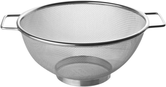 Fackelmann sieve 26 cm, colander made of stainless steel, fine-mesh sieve with handles as a perfect kitchen V1189-HB001WSRG00012