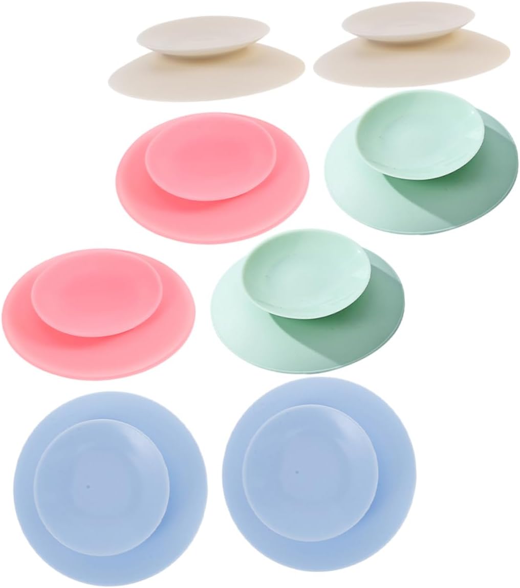 Ciieeo 8 Pieces Suction Cups for Tableware Double-Sided Suction Cups Non-Slip Silicone Suction Cups Mounting V1189-HB001WSRG00015