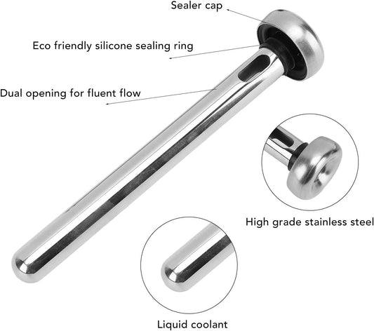 2 Pcs Beer Chiller Sticks Cooler Ice Wine Stick Accessories Stainless Steel Drink Cooling Stick for Alcohol V1189-HB001WSRG00017