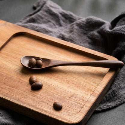 Guihydur 2 x coffee set, wooden, tray for serving food, coffee, tea set, table decoration, accessories C V1189-HB001WSRG00020