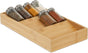 Relaxdays horizontal spice rack, 3 shelves, HBD: 5 x 20 x 38 cm, spice organizer for kitchen drawer, spice V1189-HB001WSRG00023