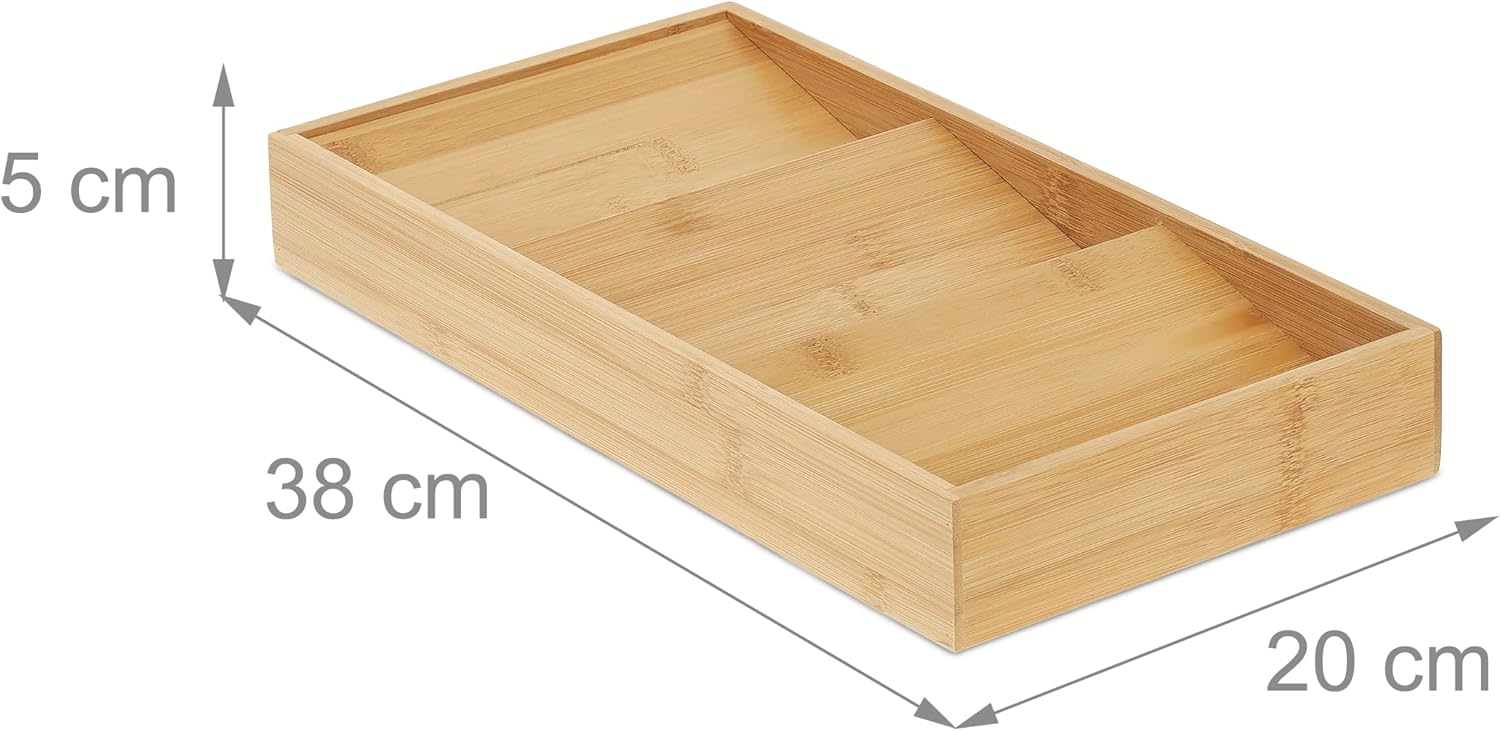 Relaxdays horizontal spice rack, 3 shelves, HBD: 5 x 20 x 38 cm, spice organizer for kitchen drawer, spice V1189-HB001WSRG00023