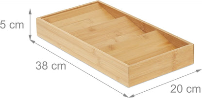 Relaxdays horizontal spice rack, 3 shelves, HBD: 5 x 20 x 38 cm, spice organizer for kitchen drawer, spice V1189-HB001WSRG00023