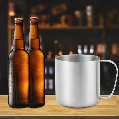 Sanding Beer Mug Stainless Steel Outdoor Water Cup Coffee Cup Home Kitchen Supplies V1189-HB001WSRG00024