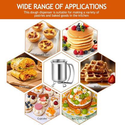 Batter Pourer - 900 ml With Squeeze Lever - Kitchen Aid For Cake And Pie V1189-HB001WSRG00036