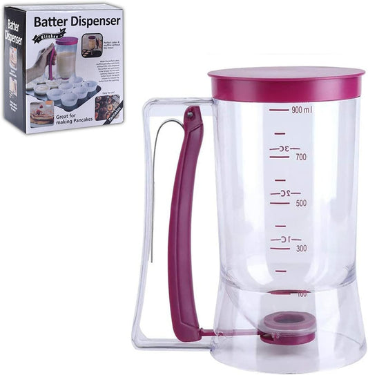 Dough Dispenser - For Filling and Decorating - Pancakes and Donuts - With Measuring Cup V1189-HB001WSRG00039