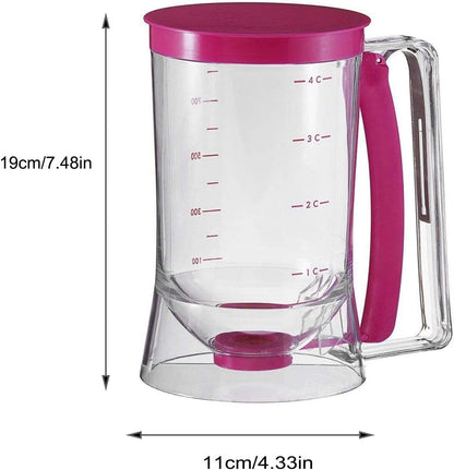 Dough Dispenser - For Filling and Decorating - Pancakes and Donuts - With Measuring Cup V1189-HB001WSRG00039