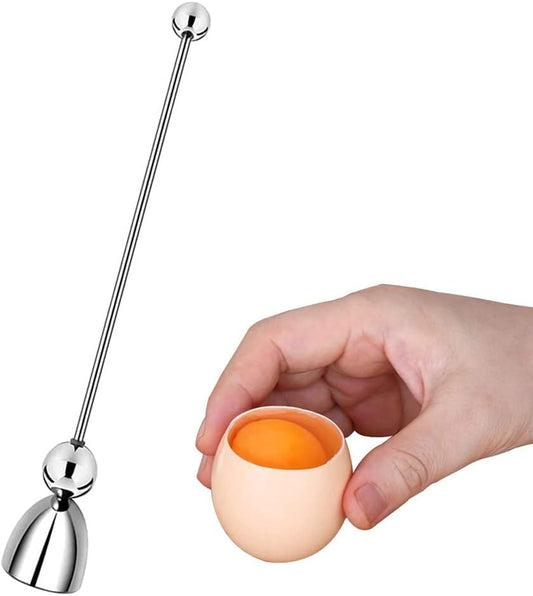 Egg Shell Cracker - Stainless Steel Kitchen Aid - For Soft-Boiled Eggs - Easy to Clean - Kitchen Utensil V1189-HB001WSRG00047