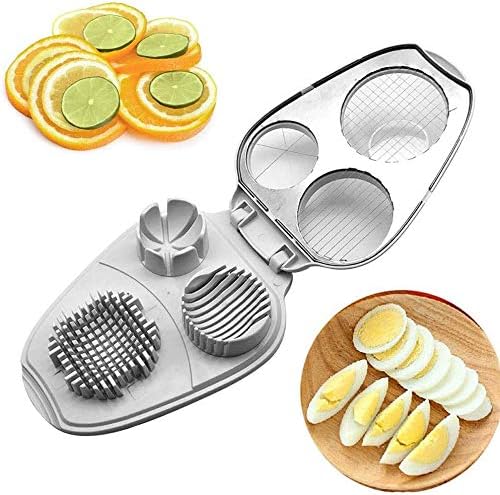 Egg Slicer - 3-in-1 Stainless Steel Slicer - For Eggs and Mushrooms - Precision Cutting Tool - Kitchen Aid V1189-HB001WSRG00048